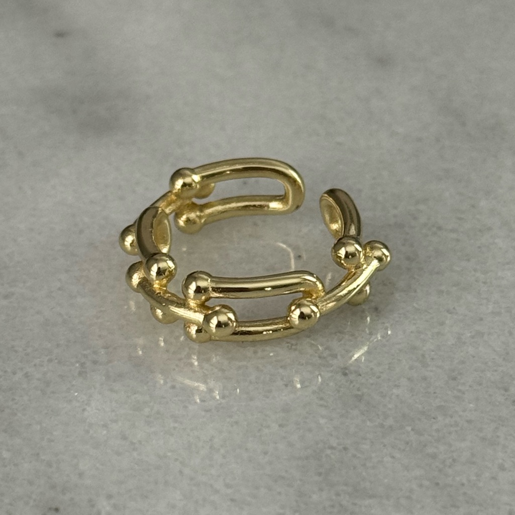 Gold Chain Link Chunky Ring Brand New